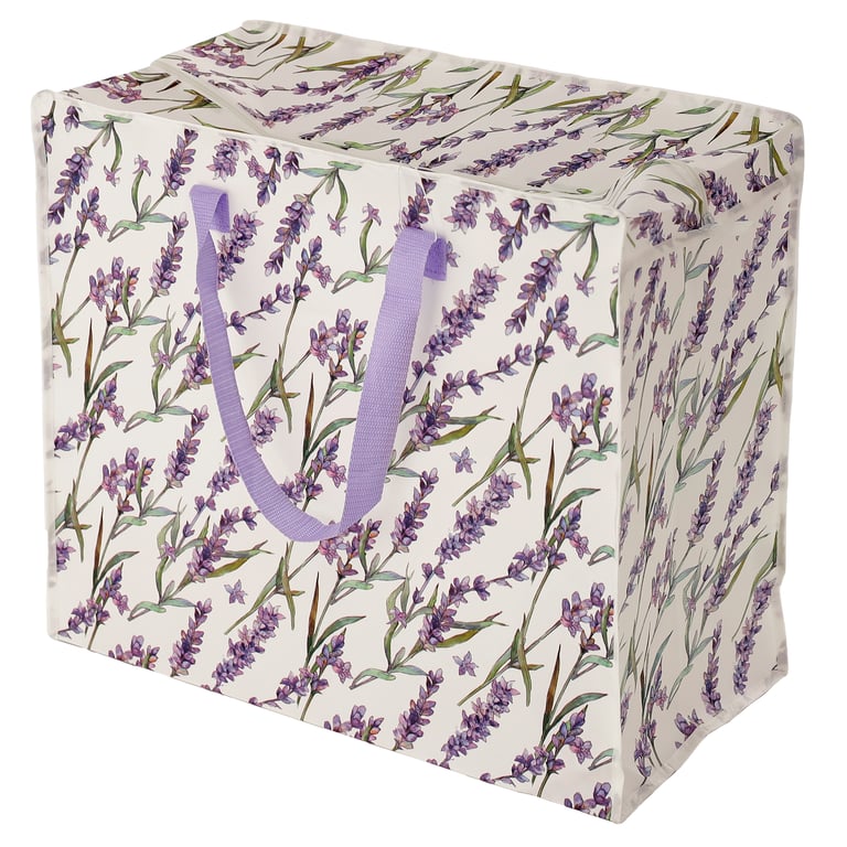 Lavender Fields Laundry & Storage Bag - Laminated Polypropylene with Handles