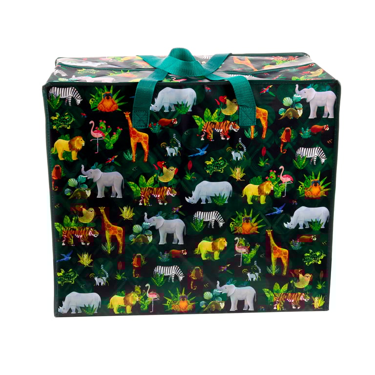 Laminated Polypropylene Laundry & Storage Bag - Animal Kingdom