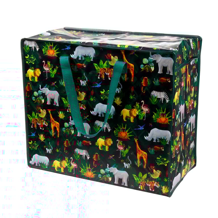 Laminated Polypropylene Laundry & Storage Bag - Animal Kingdom