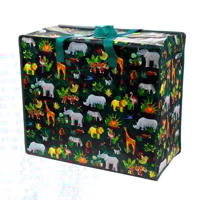 Laminated Polypropylene Laundry & Storage Bag - Animal Kingdom