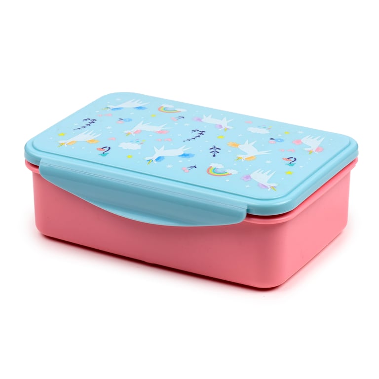 Polypropylene Clip Lock Lunch Box - Unicorn Magic, BPA Free and Food Safe