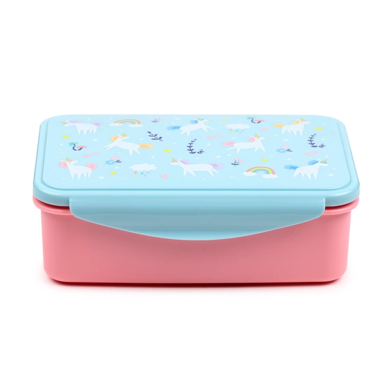 Polypropylene Clip Lock Lunch Box - Unicorn Magic, BPA Free and Food Safe