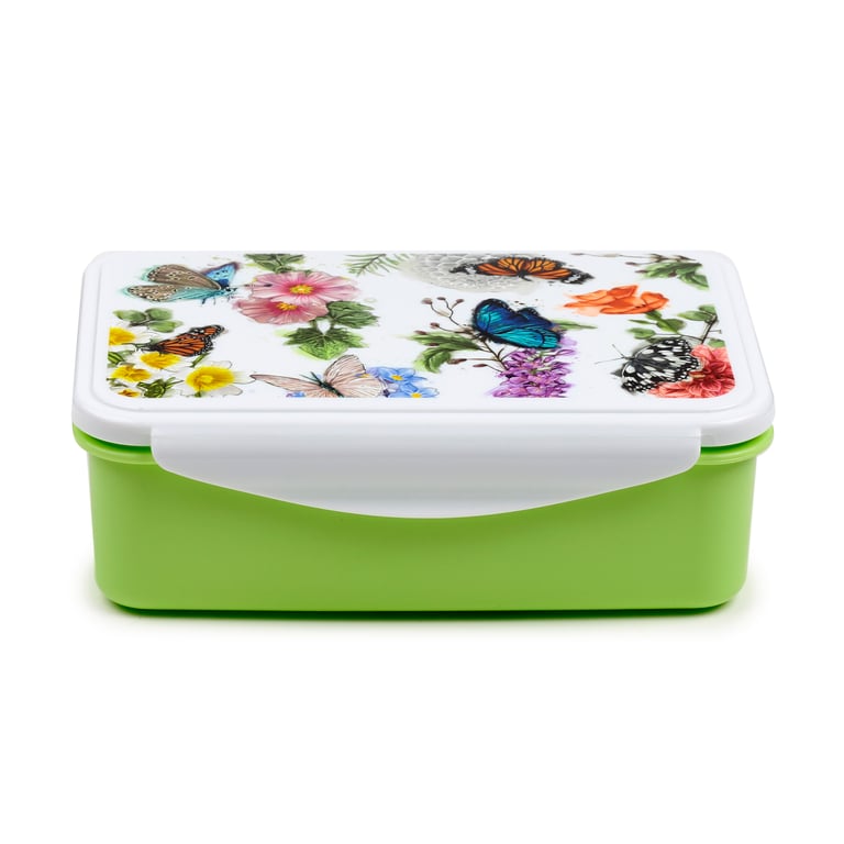 Butterfly Meadows Polypropylene Clip Lock Lunch Box - Food Safe & BPA Free