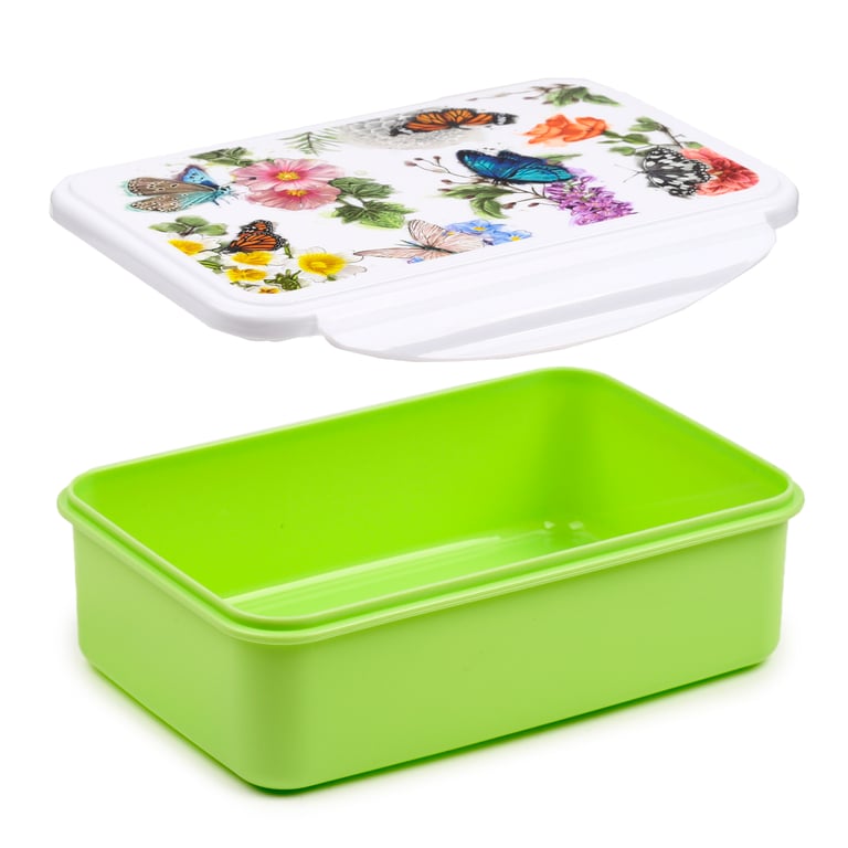 Butterfly Meadows Polypropylene Clip Lock Lunch Box - Food Safe & BPA Free