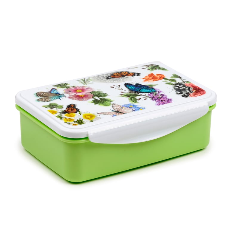 Butterfly Meadows Polypropylene Clip Lock Lunch Box - Food Safe & BPA Free
