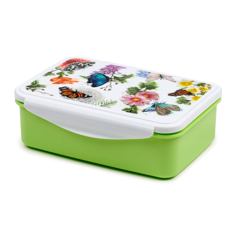 Butterfly Meadows Polypropylene Clip Lock Lunch Box - Food Safe & BPA Free