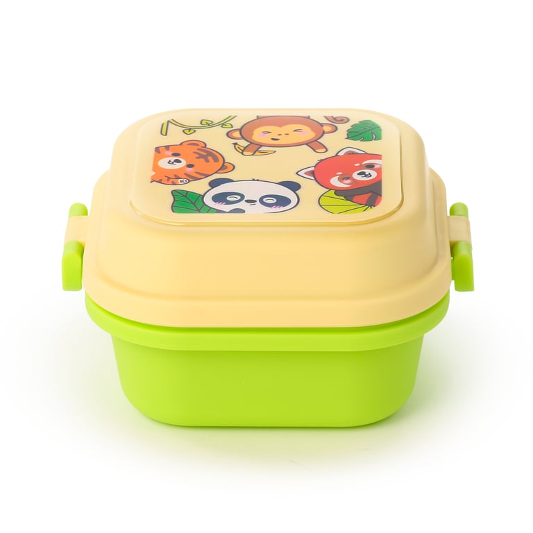 Bento Clip Lock Snack Lunch Box - Polypropylene & Silicone, Microwave Safe, Food Grade