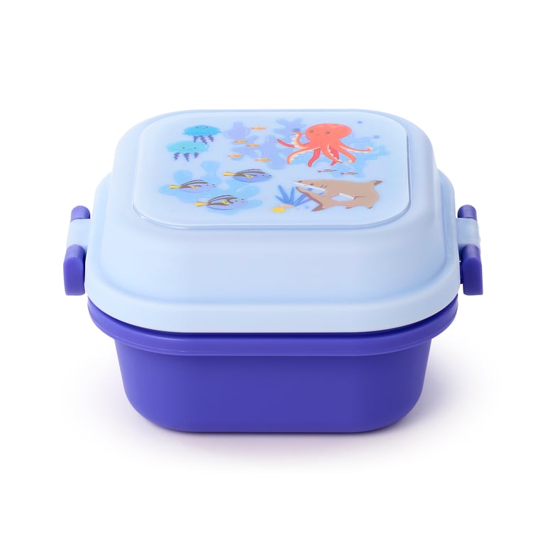 Bento Clip Lock Snack Lunch Box - Food Safe & Microwave Friendly Container