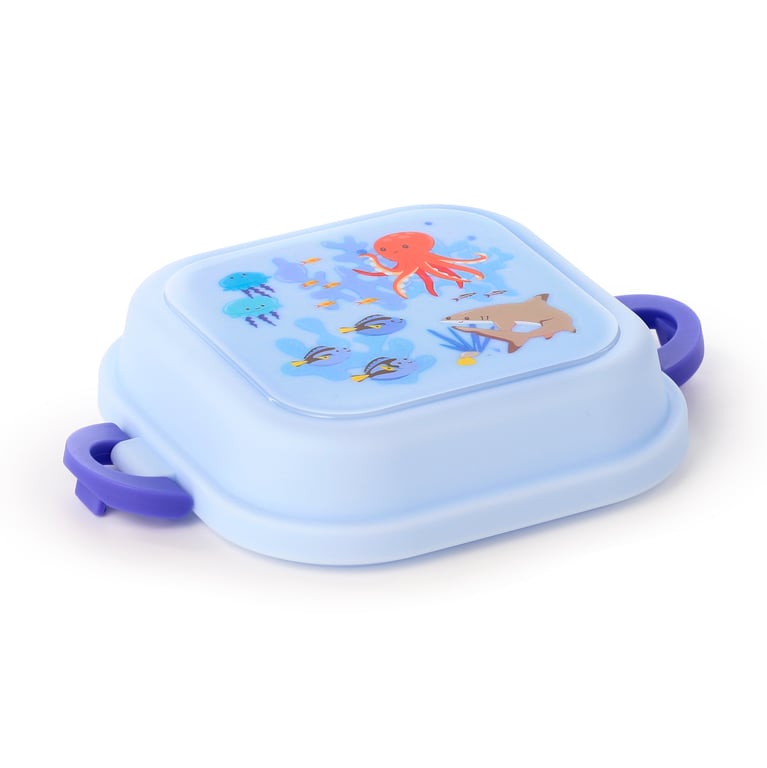 Bento Clip Lock Snack Lunch Box - Food Safe & Microwave Friendly Container