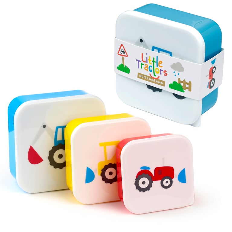 Polypropylene Lunch Boxes Set of 3 (M/L/XL) - BPA Free and Stackable