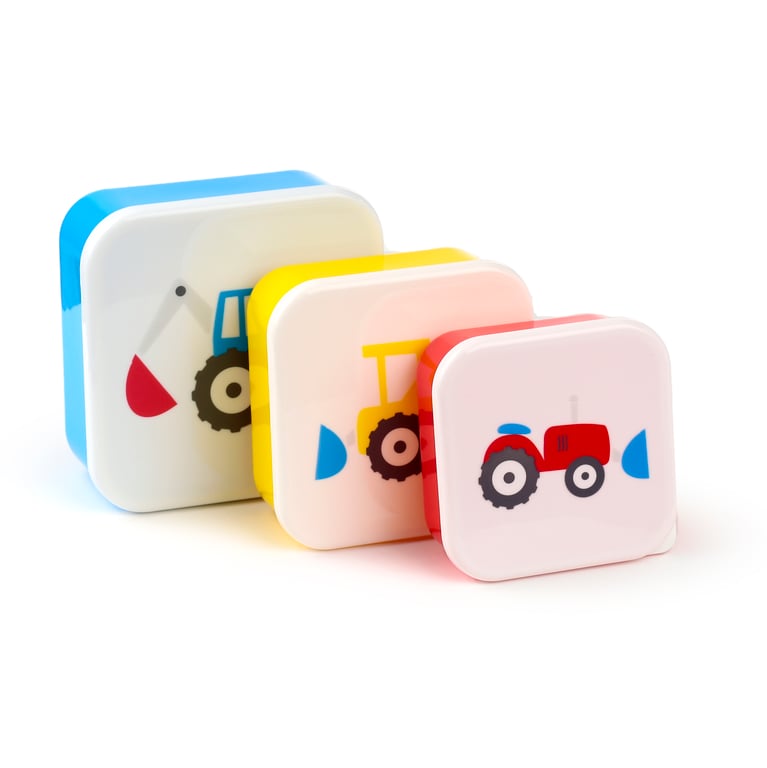 Polypropylene Lunch Boxes Set of 3 (M/L/XL) - BPA Free and Stackable