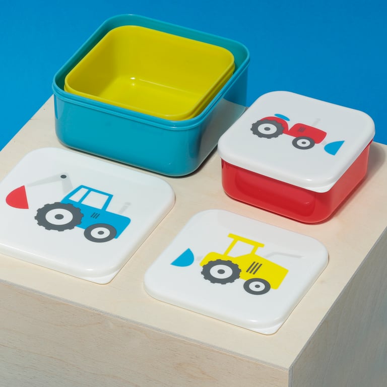 Polypropylene Lunch Boxes Set of 3 (M/L/XL) - BPA Free and Stackable