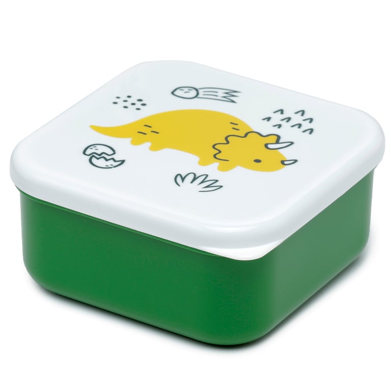 Dinosauria Jr Polypropylene Lunch Boxes Set of 3 (BPA Free) - Stackable Kids Containers