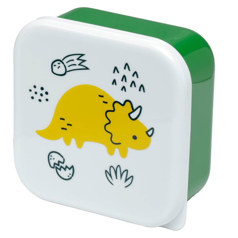 Dinosauria Jr Polypropylene Lunch Boxes Set of 3 (BPA Free) - Stackable Kids Containers