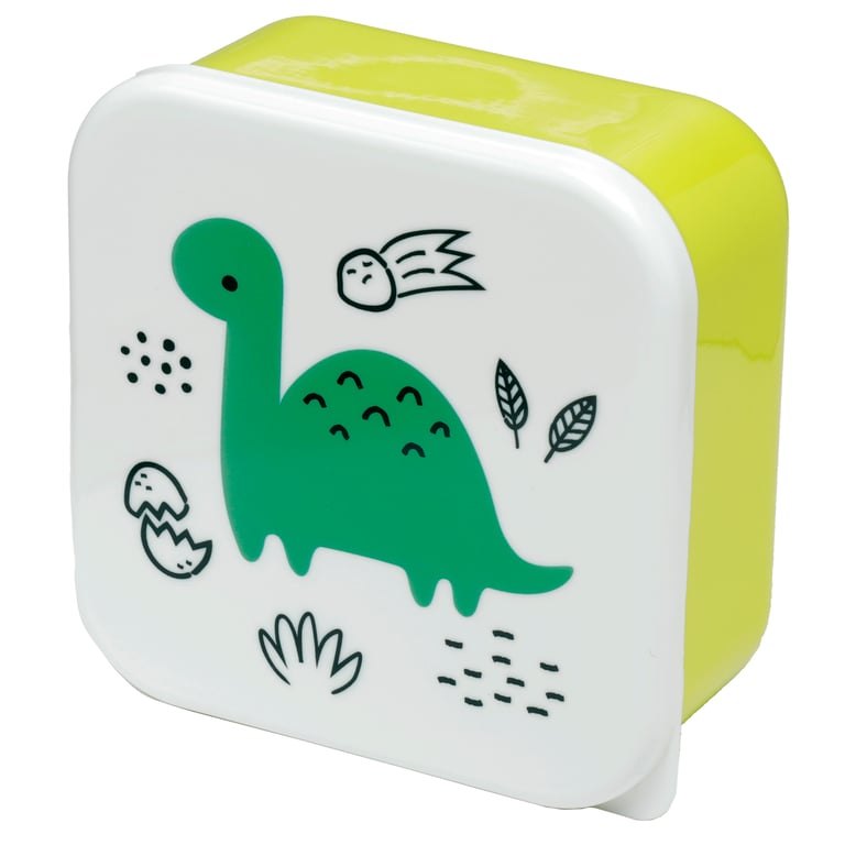 Dinosauria Jr Polypropylene Lunch Boxes Set of 3 (BPA Free) - Stackable Kids Containers