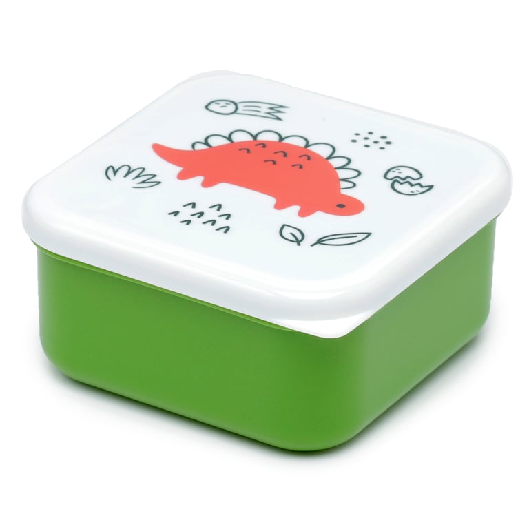 Dinosauria Jr Polypropylene Lunch Boxes Set of 3 (BPA Free) - Stackable Kids Containers