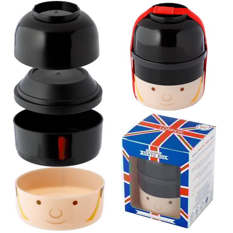 BPA Free Polypropylene Stacked Bento Lunch Box - London Guardsman