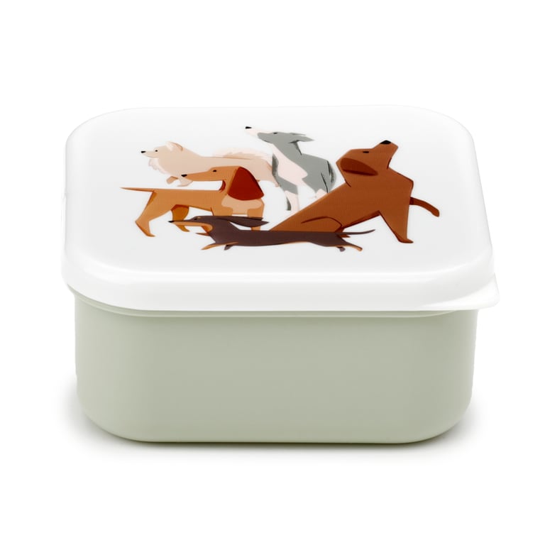 Barks Dog Polypropylene Lunch Boxes Set of 3 - BPA Free & Stackable Dog Food Containers
