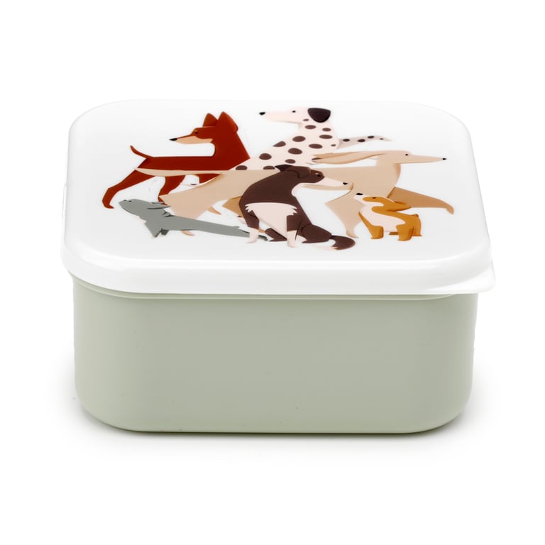 Barks Dog Polypropylene Lunch Boxes Set of 3 - BPA Free & Stackable Dog Food Containers
