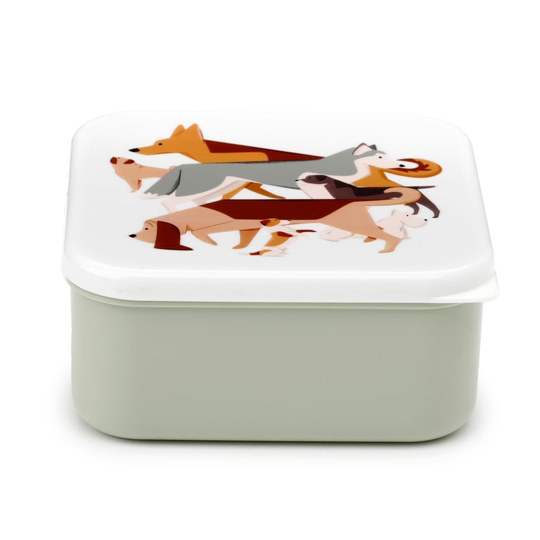 Barks Dog Polypropylene Lunch Boxes Set of 3 - BPA Free & Stackable Dog Food Containers