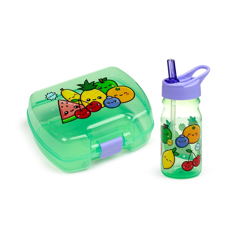 Polypropylene Lunch Box & Reusable BPA Free Water Bottle Set - 500ml Food Safe Container