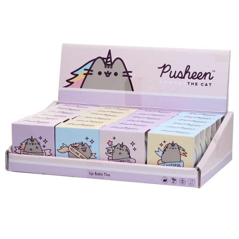Pusheenicorn Lip Balm Tin - Cruelty Free & Vegan, Palm Oil Free, Assorted Flavors