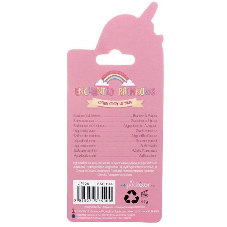 Enchanted Rainbows Unicorn Stick Lip Balm - Cruelty Free, Vegan, Palm Oil Free