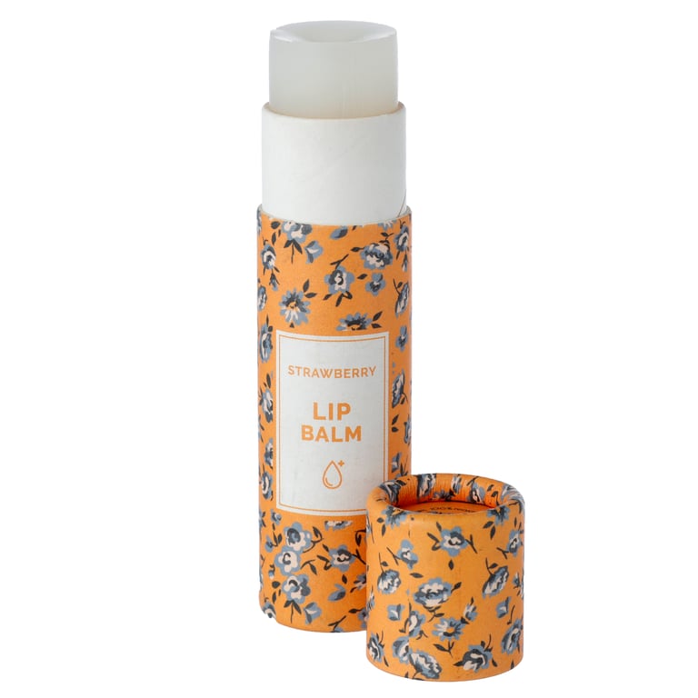 Paper Stick Lip Balm - Cruelty-Free & Vegan Strawberry Cherry Formula with Plastic Free Packaging