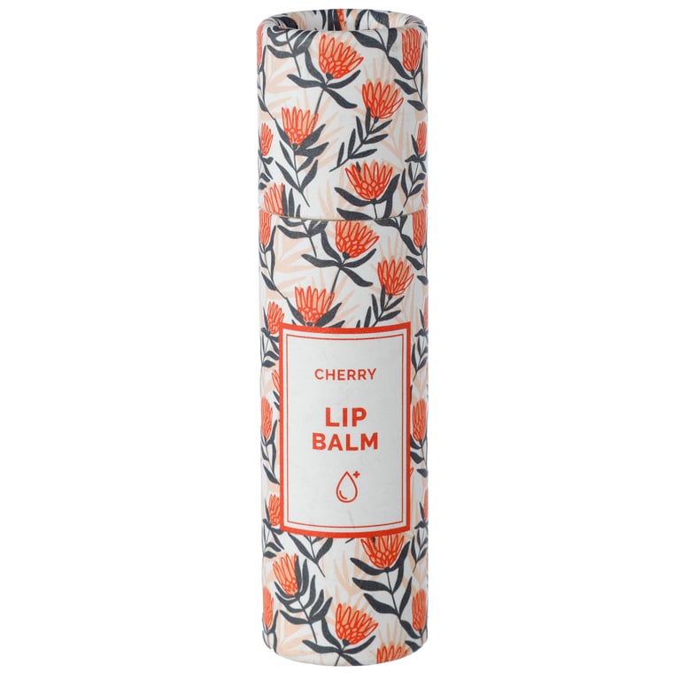 Paper Stick Lip Balm - Cruelty-Free & Vegan Strawberry Cherry Formula with Plastic Free Packaging