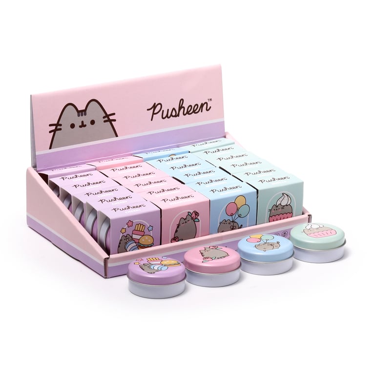 Pusheen Cat Lip Balm Tin - Vegan, Cruelty Free & Palm Oil Free Assorted Flavors