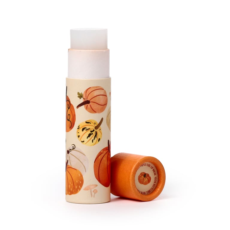 Pumpkin Spice Paper Stick Lip Balm - Eco Friendly & Vegan