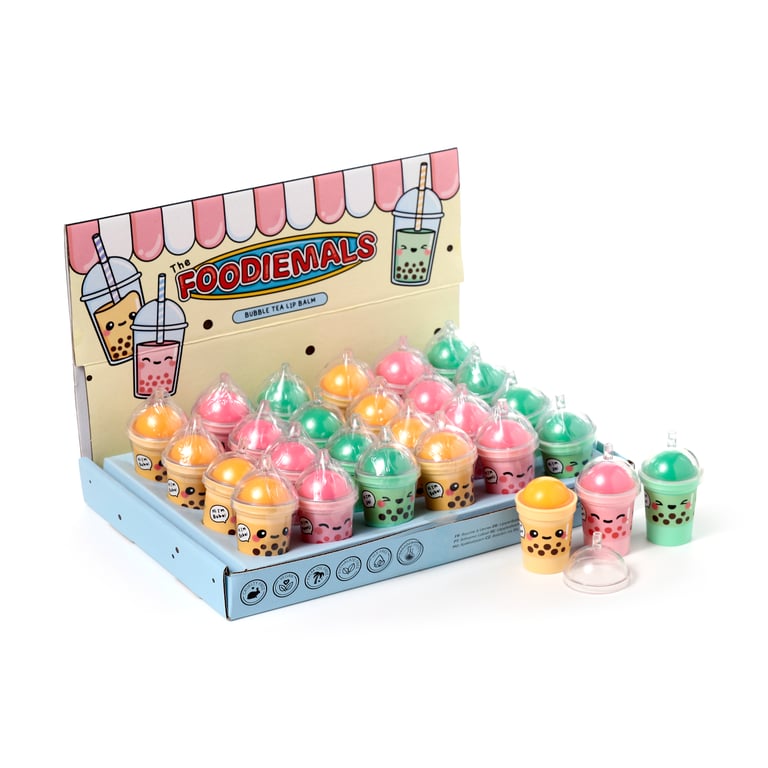 Foodiemals Bubble Tea Lip Balm Holder - Vegan & Cruelty Free