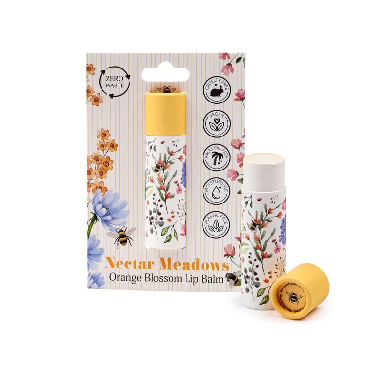 Orange Blossom Paper Stick Lip Balm - Vegan, Cruelty Free & Plastic Free