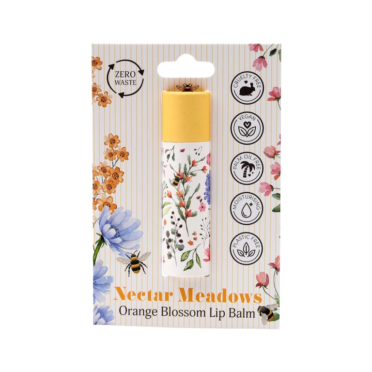 Orange Blossom Paper Stick Lip Balm - Vegan, Cruelty Free & Plastic Free
