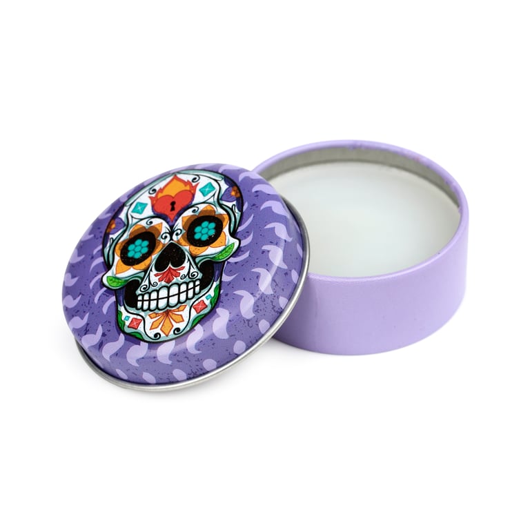 Vegan Day of the Dead Lip Balm Tin - Cruelty Free & Palm Oil Free