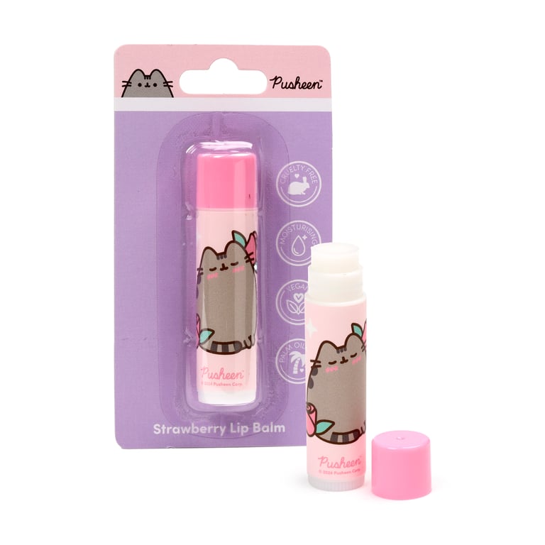 Pusheen Cat Stick Lip Balm - Vegan & Cruelty-Free Strawberry Flavor