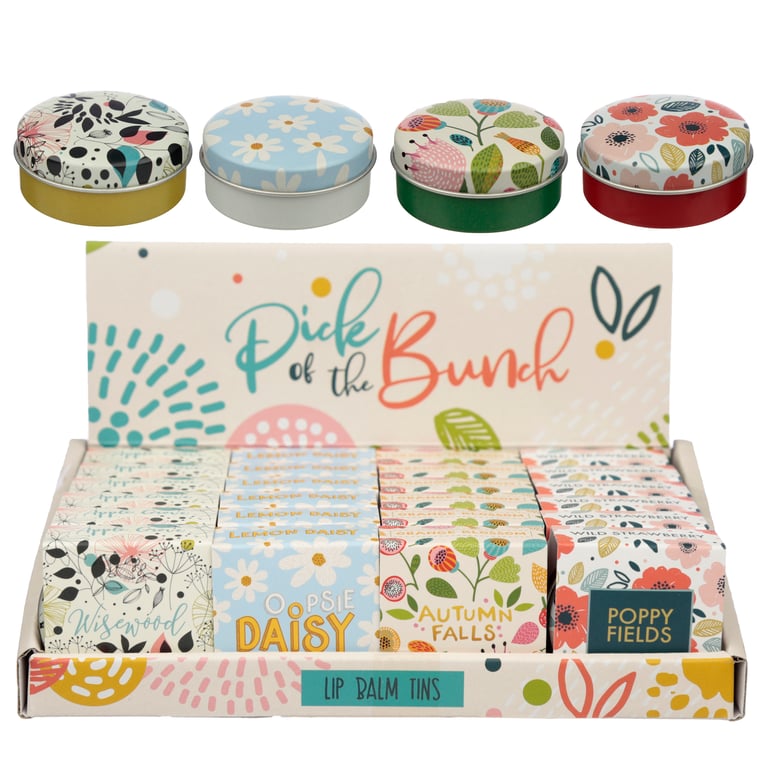 Vegan Lip Balm Tin - Cruelty Free, Palm Oil & Gluten Free Assorted Flavors
