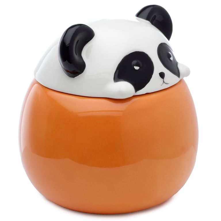 Adoramals Ceramic Peeping Lid Panda Mug - 450ml Food Safe & Dishwasher Ready