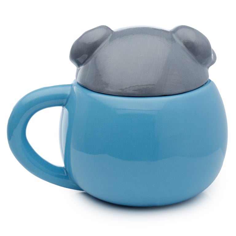Adoramals Elephant Ceramic Peeping Lid Mug - 450ml Food Safe & Handcrafted Design