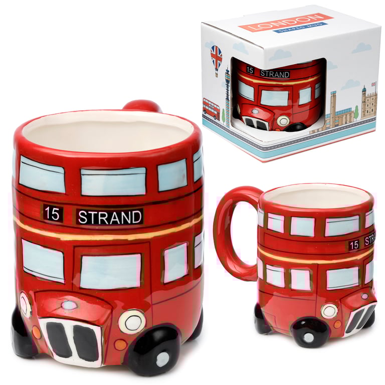 London Icons Red Routemaster Bus Novelty Ceramic Mug - 460ml Food Safe and Unique Gift