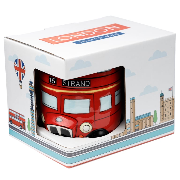 London Icons Red Routemaster Bus Novelty Ceramic Mug - 460ml Food Safe and Unique Gift