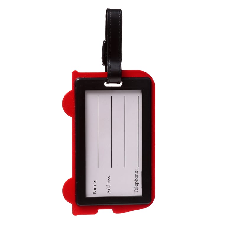 PVC London Bus Luggage Tag - Vintage Travel Accessory Souvenir