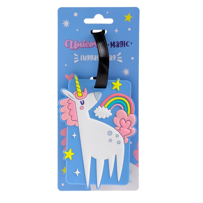 PVC Unicorn Magic Luggage Tag - Durable Travel Identification Label