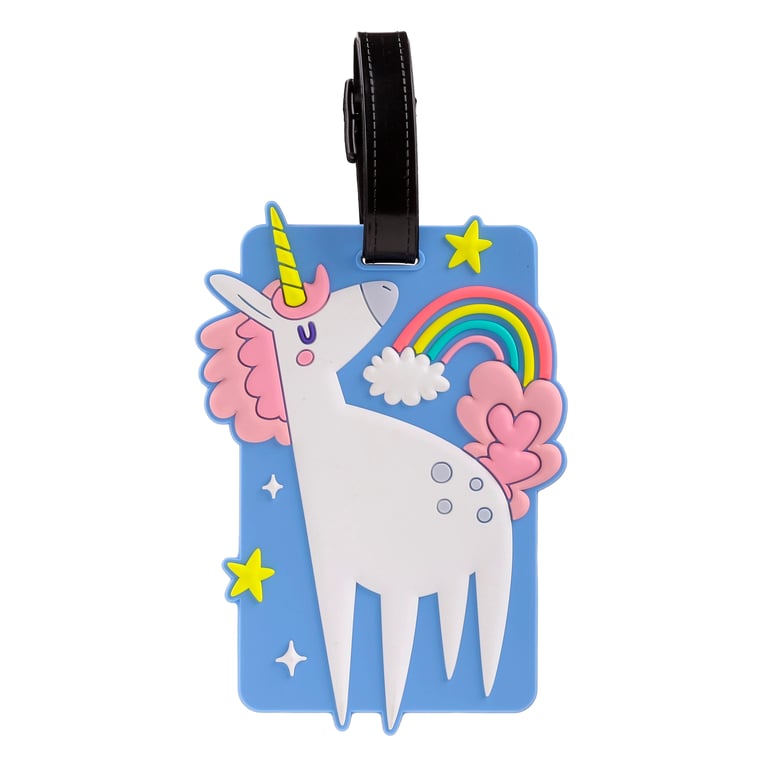 PVC Unicorn Magic Luggage Tag - Durable Travel Identification Label
