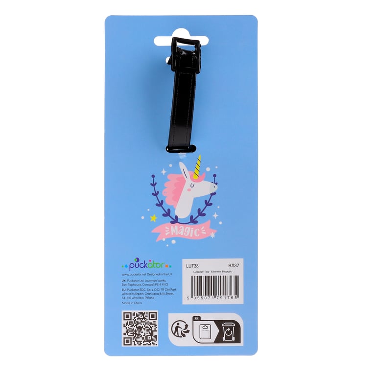 PVC Unicorn Magic Luggage Tag - Durable Travel Identification Label