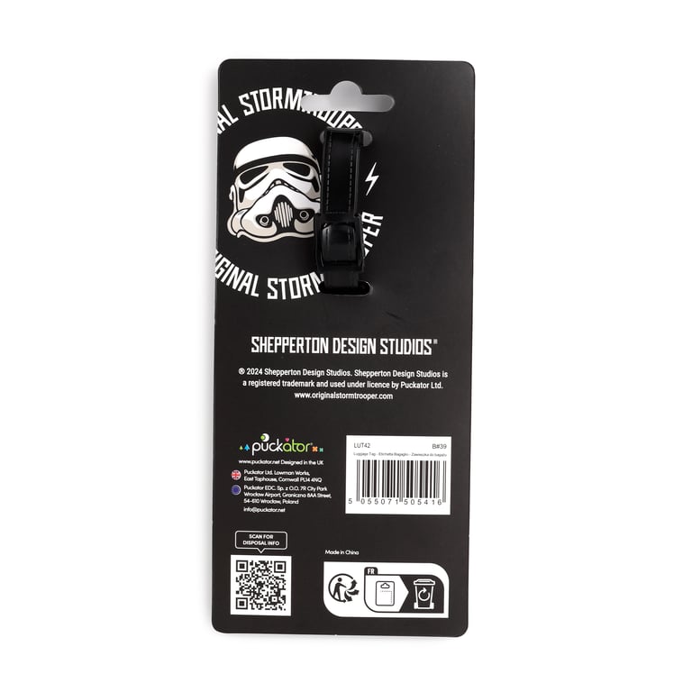 Licensed Stormtrooper PVC Luggage Tag - Official Star Wars Travel Accessory