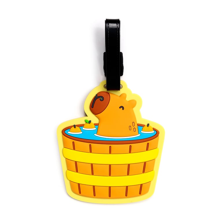PVC Capybara Luggage Tag - Durable Travel Identifier