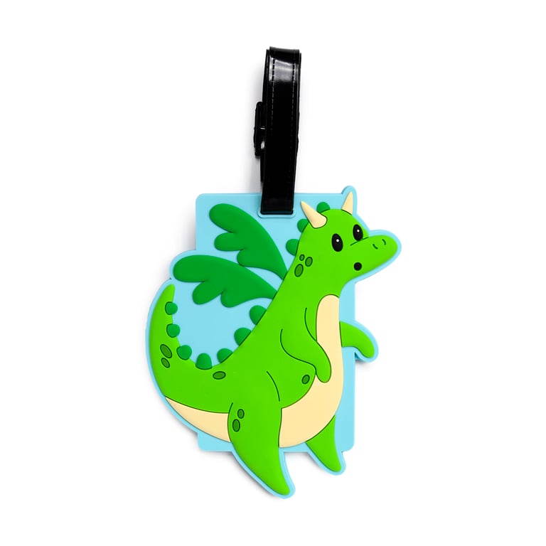 PVC Luggage Tag - Knights & Dragons Durable Travel Accessory