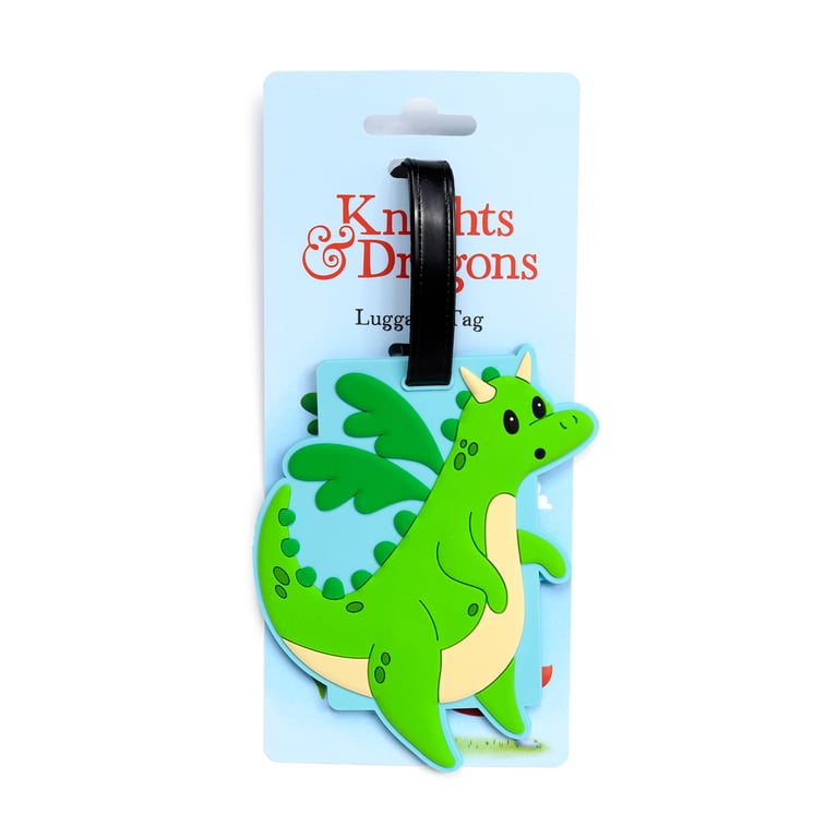PVC Luggage Tag - Knights & Dragons Durable Travel Accessory