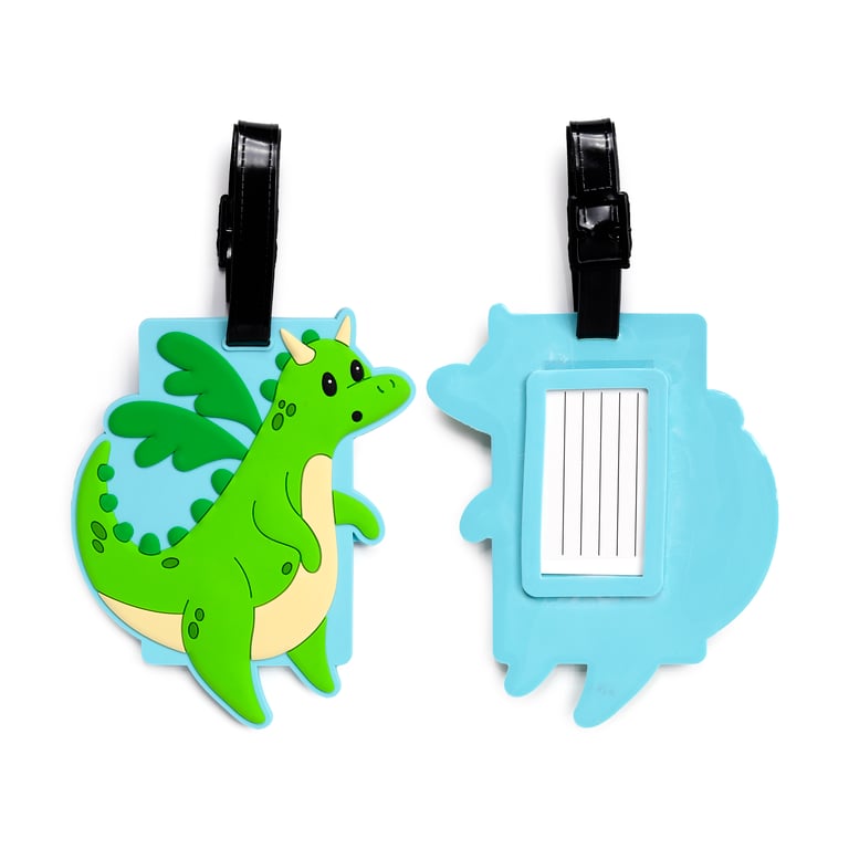 PVC Luggage Tag - Knights & Dragons Durable Travel Accessory